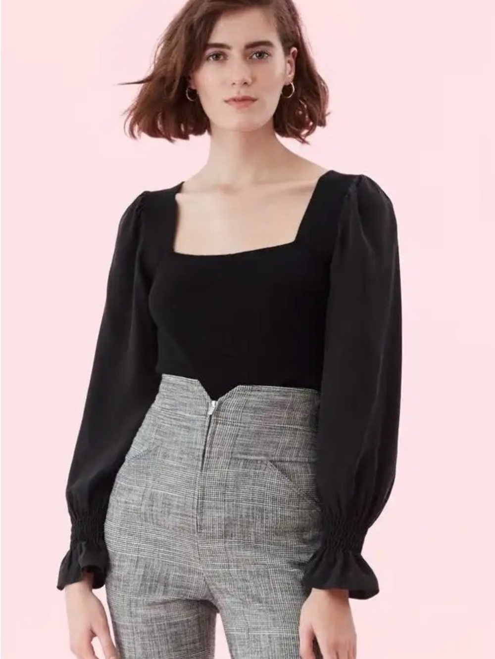 Rebecca Taylor Silk Sleeve Merino Pullover